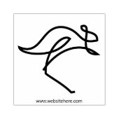 シンプルアニマルカンガルー ラバースタンプ (インプリント)