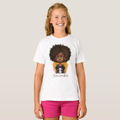 シンプルアフロ女性 Tシャツ (正面フル)