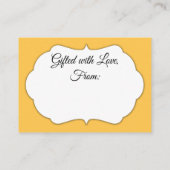 シンプルアプリコット「ラッピング不要」ブライダルシャワー エンクロージャーカード (裏面)