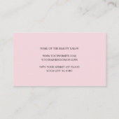 シンプルアポイントメントエレガントバラホワイト美しい 予約カード (裏面)