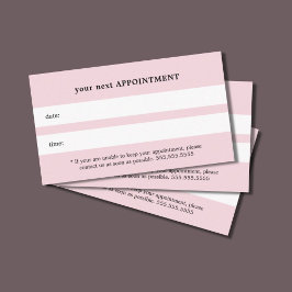 シンプルアポイントメントエレガントバラホワイト美しい 予約カード