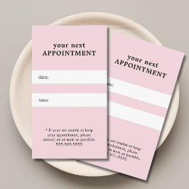 シンプルアポイントメントエレガントバラホワイト美しい 予約カード