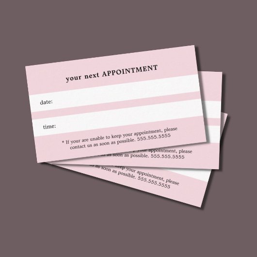 シンプルアポイントメントエレガントバラホワイト美しい 予約カード