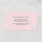 シンプルアポイントメントエレガントバラホワイト美しい 予約カード (裏面)