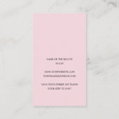 シンプルアポイントメントエレガントバラホワイト美しい 予約カード (裏面)