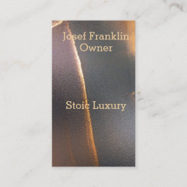 シンプルアルコールインクブルーと金ゴールド水色 名刺