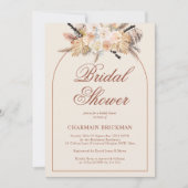 シンプルアルチボヘミアンミニマルブライダルシャワー 招待状 (正面)