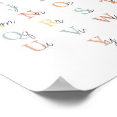 シンプルアルファベットチャートイラストレーション教室デコール ポスター (角)