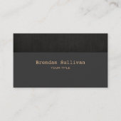 シンプルアンドクラシックフェイクブラックリネン 名刺 (正面)