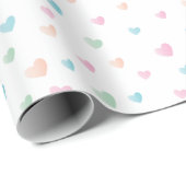 シンプルアンドスイートビューティフルパステルハート ラッピングペーパー (ロールコーナー)