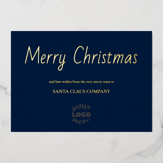 シンプルアンドビジエレガントネスゴールデンホリデーカード 箔シーズンカード (正面)