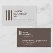 シンプルアーキテクチャモダン、建築、デザイン3 名刺 (正面/裏面)
