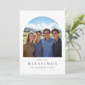 シンプルアーチフォトクリスマス恵み宗教団体 シーズンカード (スタンド正面)