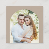 シンプルアーチ写真QRコードRSVPエンクロージャカード エンクロージャーカード (裏面)