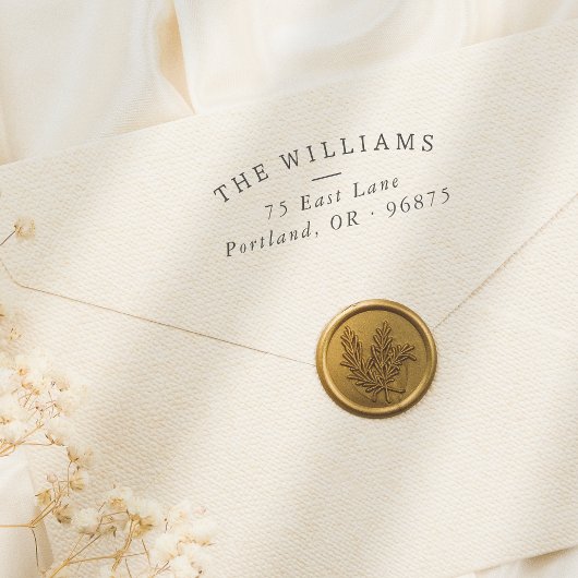 シンプルアーチ型ファミリー名&差出人住所 セルフインキングスタンプ