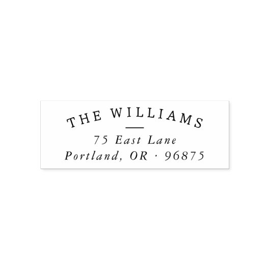 シンプルアーチ型ファミリー名&差出人住所 セルフインキングスタンプ (デザイン)