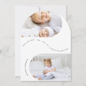 シンプルアーチ生まれたばかりの写真ベビー誕生発表 招待状 (裏面)