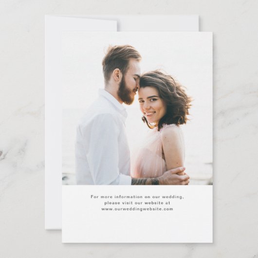 シンプルアーチ |モダンフォトグレーと白 セーブザデート (裏面)