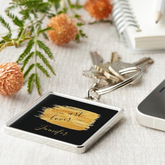 シンプルアートラバーミニマルデザインキーチェーン キーホルダー (側面)