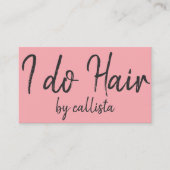 シンプルアート黒ピンクのタイポグラフィ 名刺 (正面)