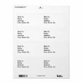 シンプルアート ビジネス 個人用 発送先住所ラベル ラベル (フルシート)