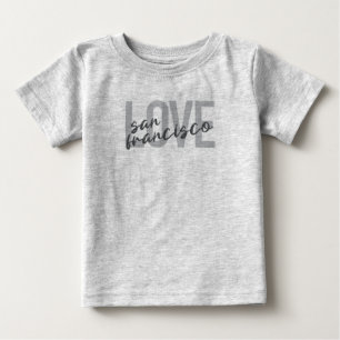 シンプルアーバンモダンデザインラブサンフランシスコ ベビーTシャツ