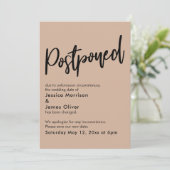 シンプルアーモンド結婚延期 招待状 (スタンド正面)