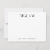 シンプルアールデコタイポグラフィありがとう ノートカード (正面)