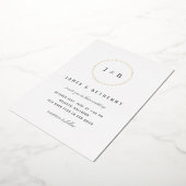 シンプルアールデコリース箔招待状 箔招待状 (回転した状態)