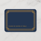 シンプルアールデコ結婚座席表 プレイスカード (裏面)