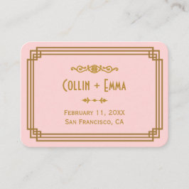 シンプルアールデコ結婚座席表 プレイスカード