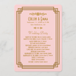 シンプルアールデコ結婚式 プログラム