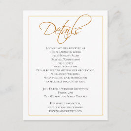 シンプルイエローグリーンタイポグラフィ結婚ズ詳細 エンクロージャーカード