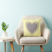 シンプルイエローグレイハートバレンタインデー クッション (椅子)