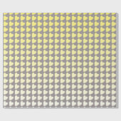 シンプルイエローグレーハートパタガーリーーン ラッピングペーパー (フラット)