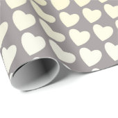 シンプルイエローグレーハートパタガーリーーン ラッピングペーパー (ロールコーナー)