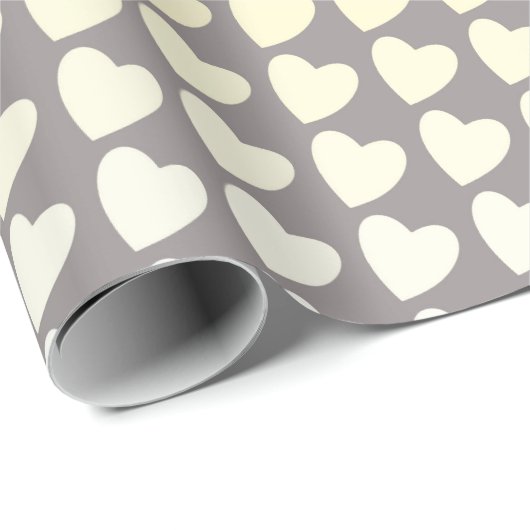 シンプルイエローグレーハートパタガーリーーン ラッピングペーパー (ロールコーナー)