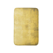 シンプルイエローグレー抽象芸術お名前 バスマット (正面縦)