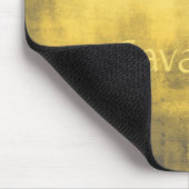 シンプルイエローグレー抽象芸術お名前 マウスパッド (コーナー)