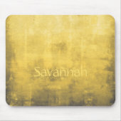 シンプルイエローグレー抽象芸術お名前 マウスパッド (正面)