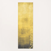 シンプルイエローグレー抽象芸術お名前 ヨガマット (正面)