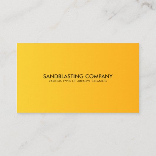 シンプルイエローサンドブラスト用洗浄機 名刺 (裏面)