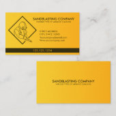 シンプルイエローサンドブラスト用洗浄機 名刺 (正面/裏面)