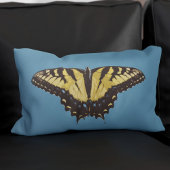 シンプルイエローバタフライとイニシャル自然 ランバークッション