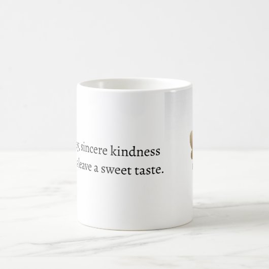 シンプルイエロービーのカスタム言葉 コーヒーマグカップ (中央)