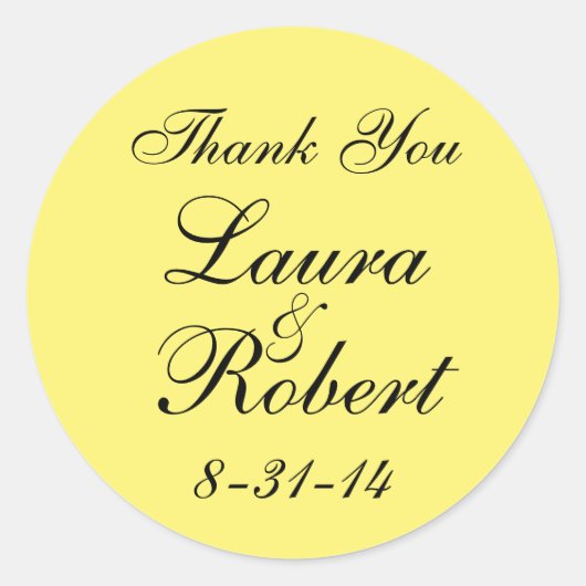 シンプルイエローモノグラム ラウンドシール (正面)