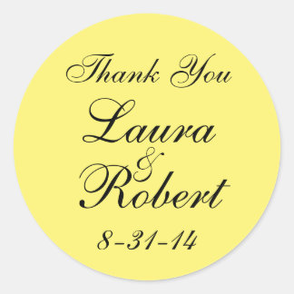 シンプルイエローモノグラム ラウンドシール