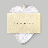 シンプルイエローリネンミニマスタイリッシュリスト 名刺