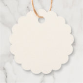 シンプルイエローワイルドフラワー誕生日お願いギフトラベル フェイバータグ (裏面)