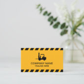 シンプルイエロー&ブラックフォークリフト, Logisitcs pro 名刺 (スタンド正面)